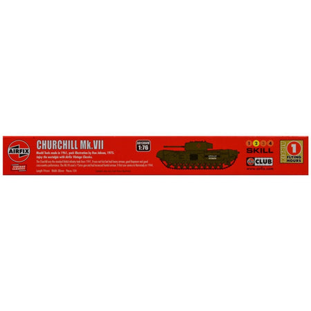 Level 2 Model Kit British Churchill Mk.VII Tank 1/76 Plastic Model Kit by Airfix-Airfix-ModelCars.com