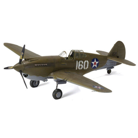 Level 2 Model Kit Curtiss P - 40B Warhawk Fighter - Bomber Aircraft with 2 Scheme Options 1/48 Plastic Model Kit by Airfix - Airfix - ModelCars.com
