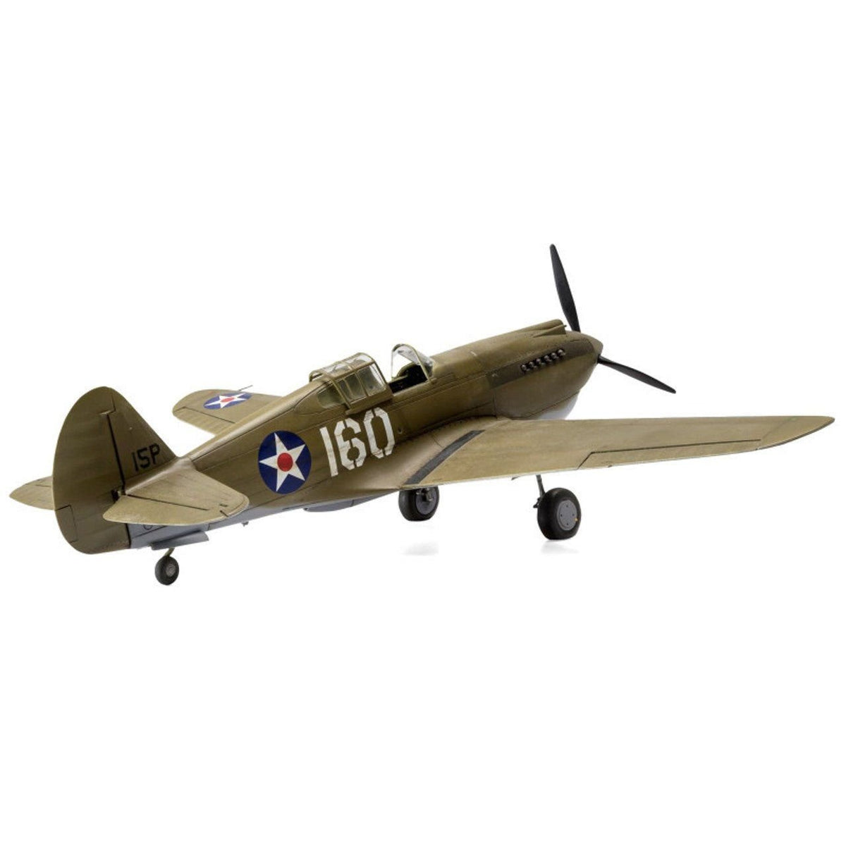 Level 2 Model Kit Curtiss P-40B Warhawk Fighter-Bomber Aircraft with 2 Scheme Options 1/48 Plastic Model Kit by Airfix-Airfix-ModelCars.com