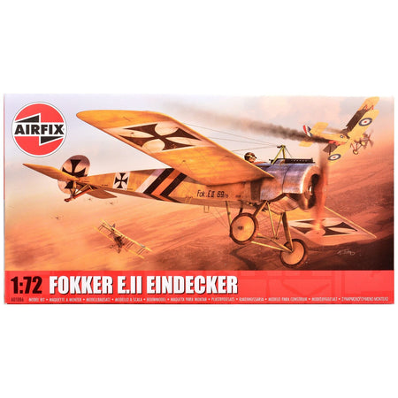Level 2 Model Kit Fokker E.II Eindecker Fighter Aircraft 1/72 Plastic Model Kit by Airfix-Airfix-ModelCars.com