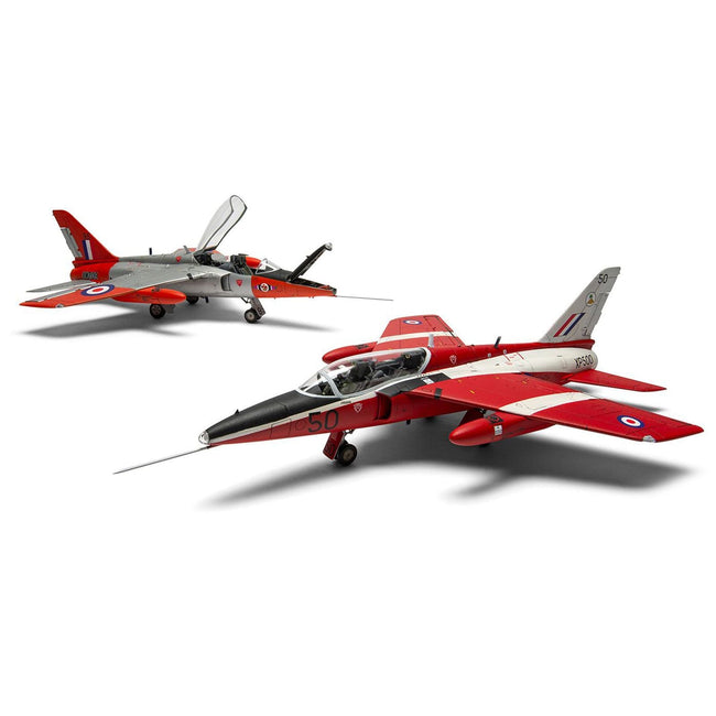 Level 2 Model Kit Folland Gnat T.1 Fighter Aircraft with 2 Scheme Options 1/48 Plastic Model Kit by Airfix-Airfix-ModelCars.com