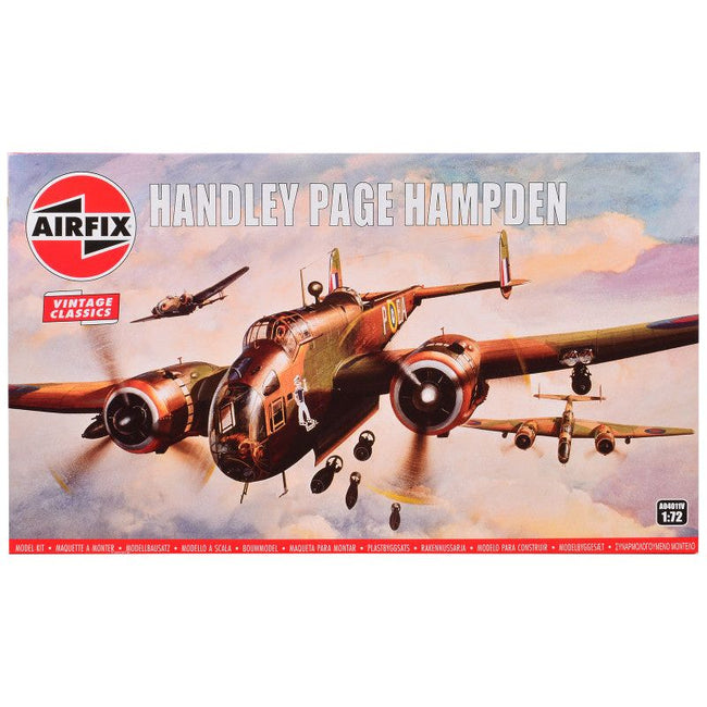 Level 2 Model Kit Handley Page Hampden Bomber Aircraft 1/72 Plastic Model Kit by Airfix-Airfix-ModelCars.com