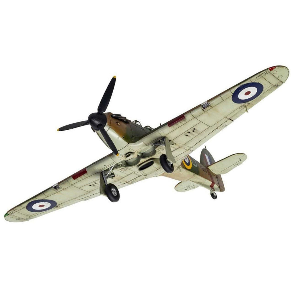 Level 2 Model Kit Hawker Hurricane Mk.I Fighter Aircraft with 2 Scheme Options 1/48 Plastic Model Kit by Airfix-Airfix-ModelCars.com