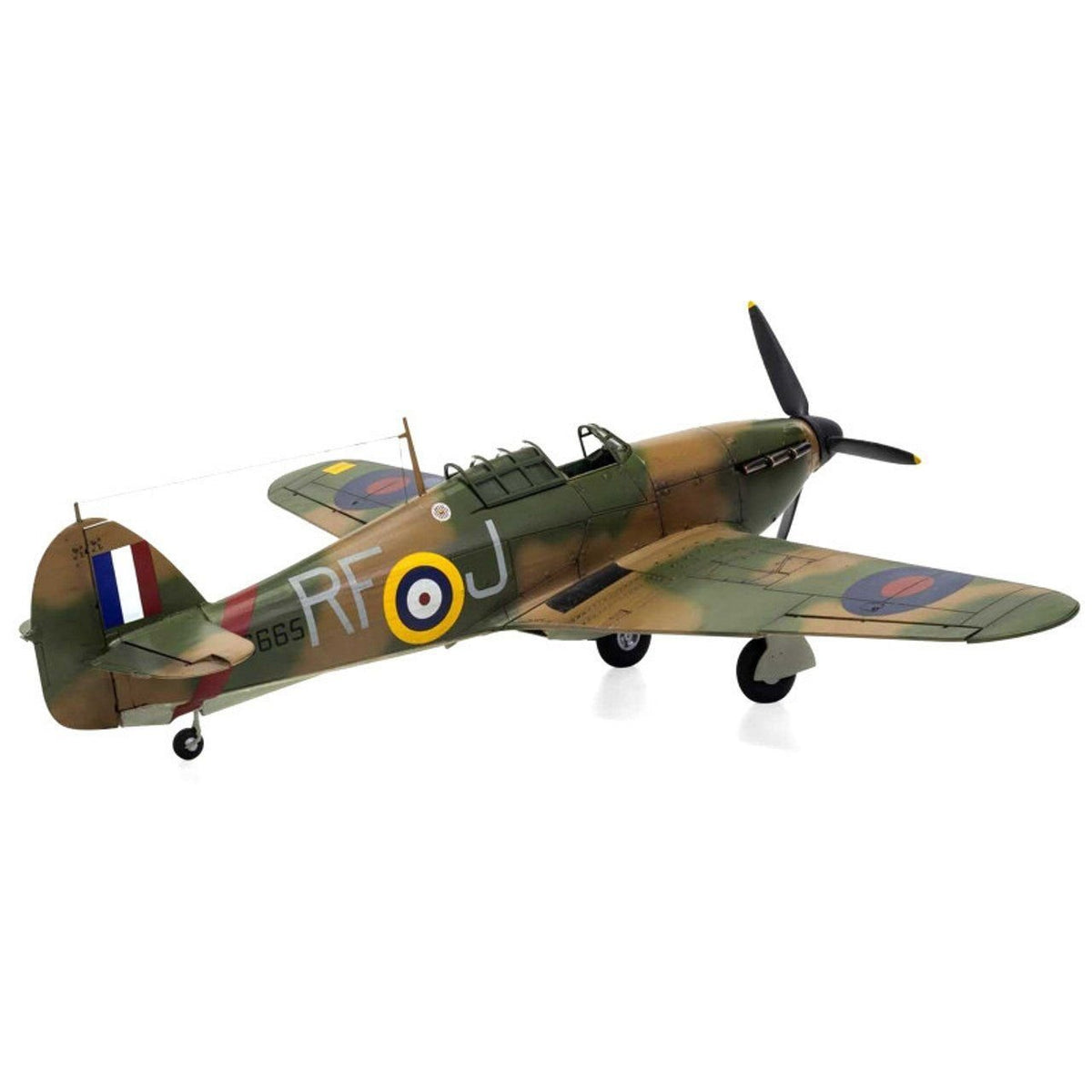 Level 2 Model Kit Hawker Hurricane Mk.I Fighter Aircraft with 2 Scheme Options 1/48 Plastic Model Kit by Airfix-Airfix-ModelCars.com