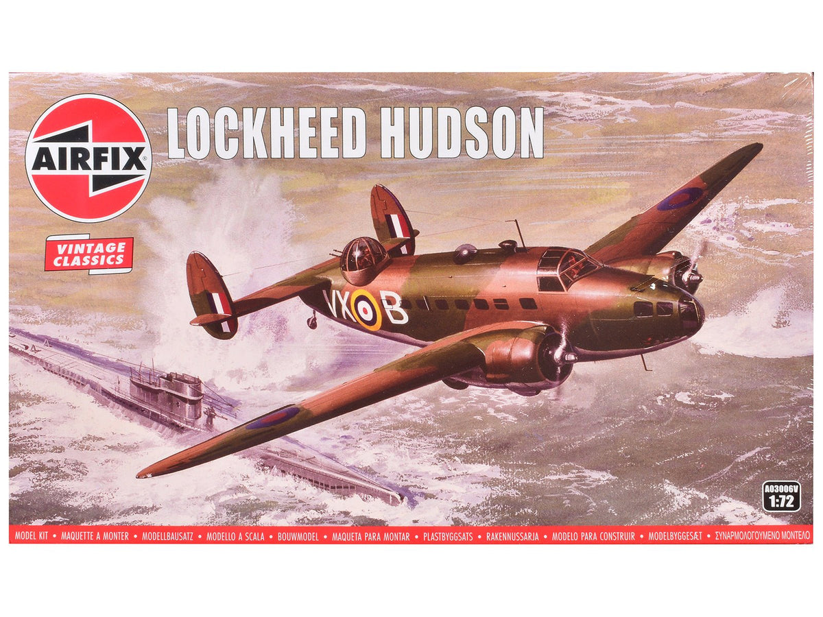 Level 2 Model Kit Lockheed Hudson Light Bomber Aircraft 1/72 Plastic Model Kit by Airfix-Airfix-ModelCars.com