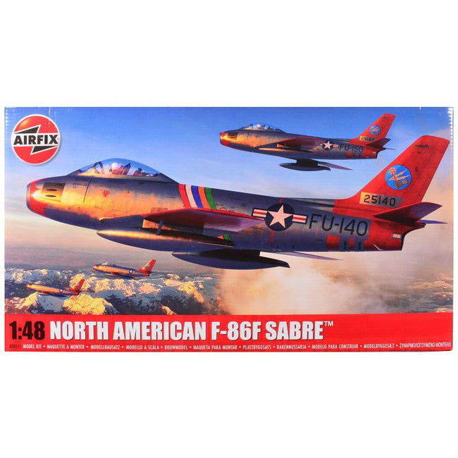 Level 2 Model Kit North American F-86F Sabre Aircraft with 2 Scheme Options 1/48 Plastic Model Kit by Airfix $54.49-Airfix-ModelCars.com