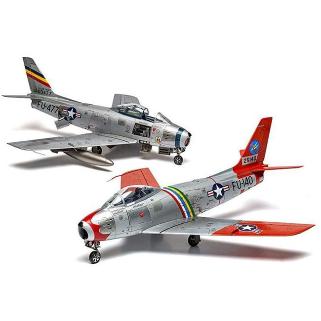 Level 2 Model Kit North American F-86F Sabre Aircraft with 2 Scheme Options 1/48 Plastic Model Kit by Airfix $54.49-Airfix-ModelCars.com