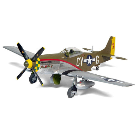 Level 2 Model Kit North American P - 51D Mustang Fighter Aircraft with 2 Scheme Options 1/48 Plastic Model Kit by Airfix - Airfix - ModelCars.com