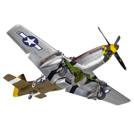 Level 2 Model Kit North American P - 51D Mustang Fighter Aircraft with 2 Scheme Options 1/48 Plastic Model Kit by Airfix - Airfix - ModelCars.com
