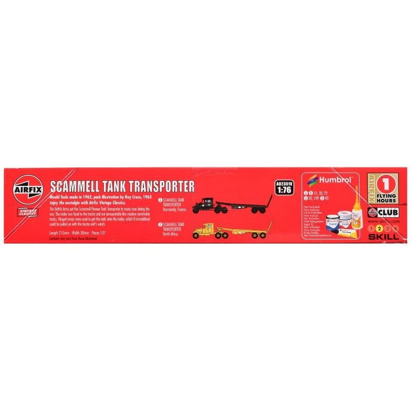 Level 2 Model Kit Scammel Tank Transporter 1/76 Plastic Model Kit by Airfix-Airfix-ModelCars.com