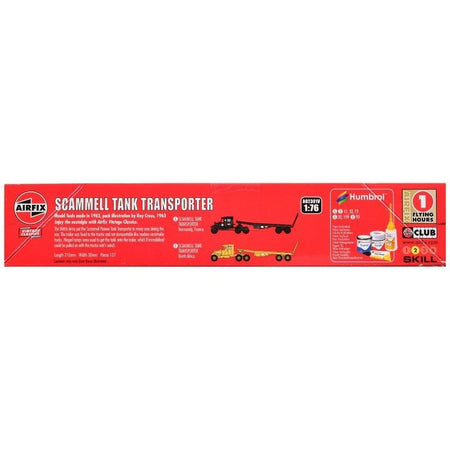 Level 2 Model Kit Scammel Tank Transporter 1/76 Plastic Model Kit by Airfix-Airfix-ModelCars.com