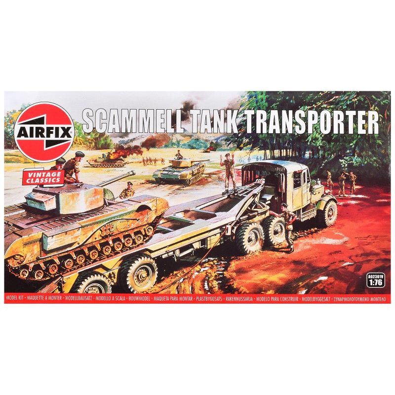Level 2 Model Kit Scammel Tank Transporter 1/76 Plastic Model Kit by Airfix - Airfix - ModelCars.com