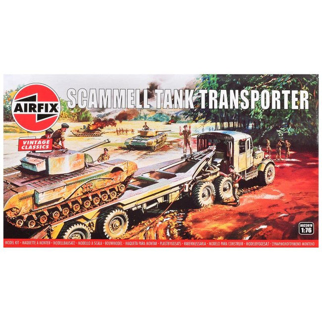 Level 2 Model Kit Scammel Tank Transporter 1/76 Plastic Model Kit by Airfix - Airfix - ModelCars.com