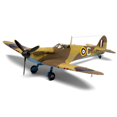 Level 2 Model Kit Supermarine Spitfire Mk.I Fighter Aircraft with 3 Scheme Options 1/48 Plastic Model Kit by Airfix-Airfix-ModelCars.com