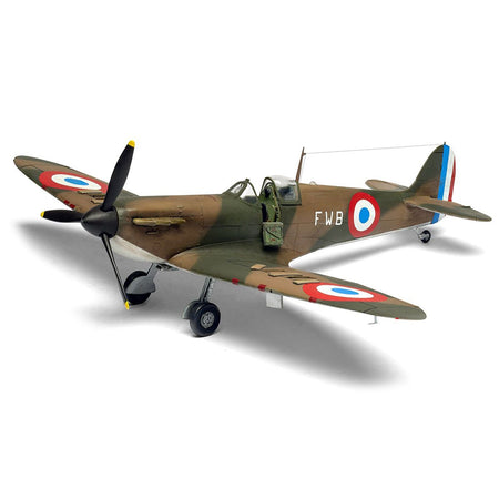 Level 2 Model Kit Supermarine Spitfire Mk.I Fighter Aircraft with 3 Scheme Options 1/48 Plastic Model Kit by Airfix-Airfix-ModelCars.com