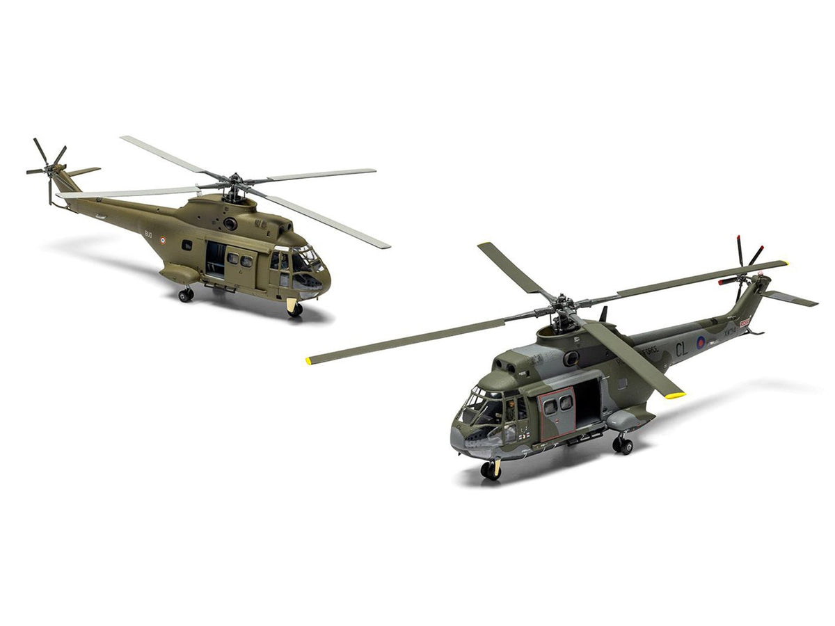 Level 2 Model Kit Westland Puma HC.1 Helicopter with 2 Scheme Options 1/72 Plastic Model Kit by Airfix-Airfix-ModelCars.com