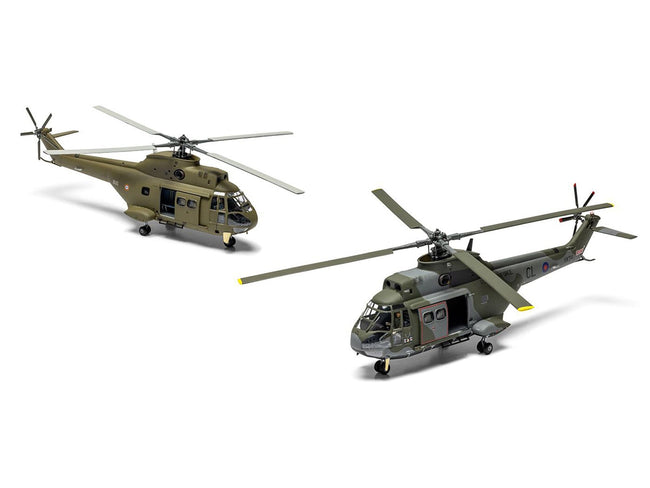 Level 2 Model Kit Westland Puma HC.1 Helicopter with 2 Scheme Options 1/72 Plastic Model Kit by Airfix-Airfix-ModelCars.com