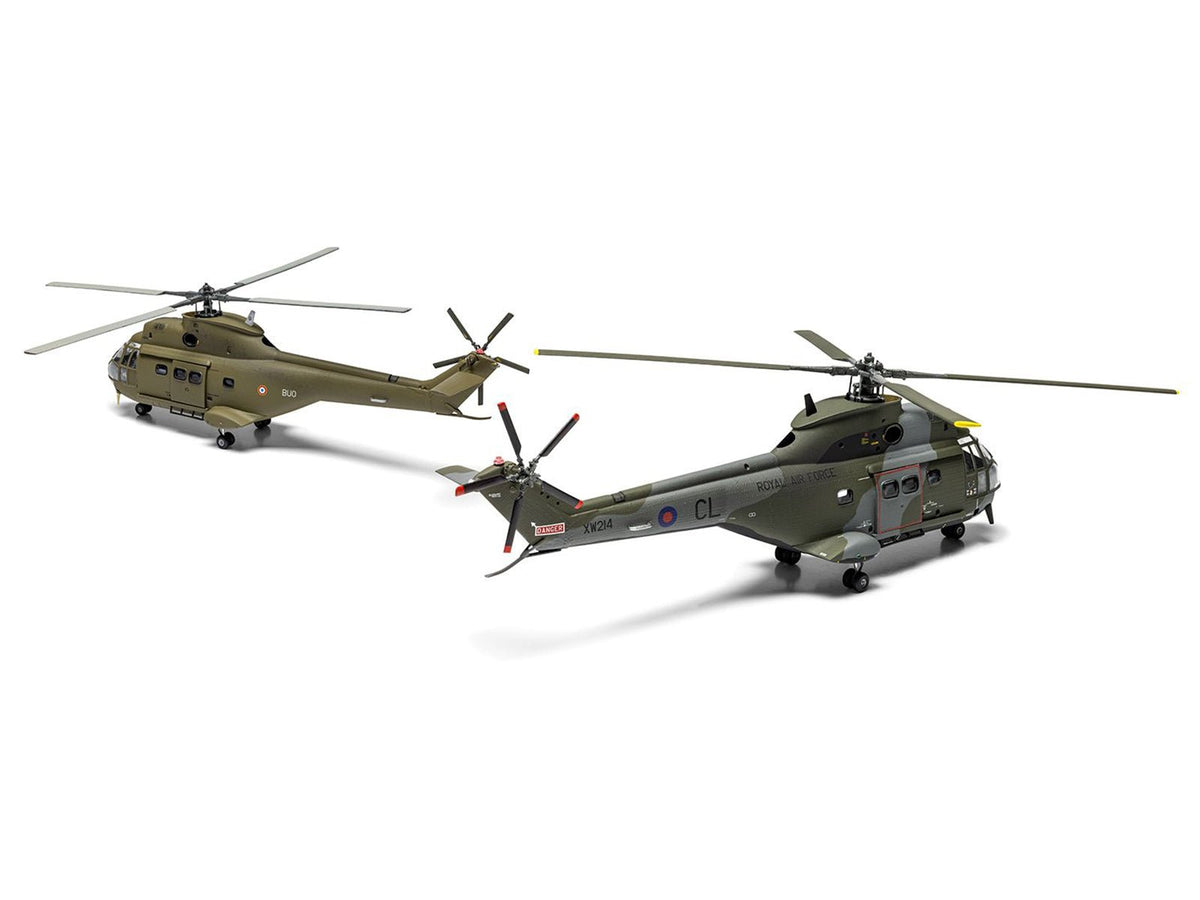 Level 2 Model Kit Westland Puma HC.1 Helicopter with 2 Scheme Options 1/72 Plastic Model Kit by Airfix-Airfix-ModelCars.com