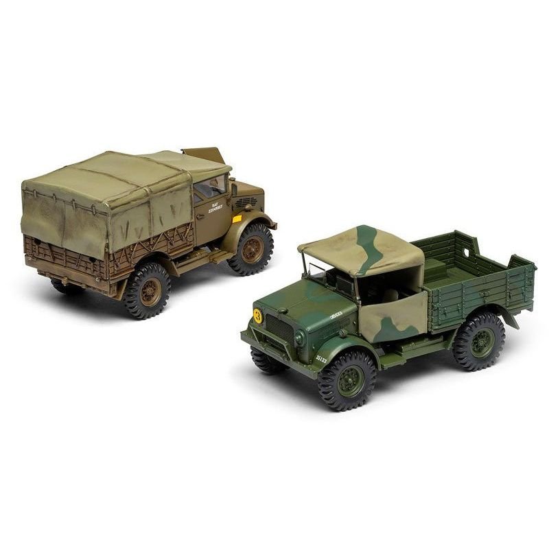 Level 2 Model Kit WWII 15-cwt 4x2 General Service Truck with 2 Scheme Options 1/48 Plastic Model Kit by Airfix-Airfix-ModelCars.com