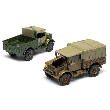 Level 2 Model Kit WWII 15-cwt 4x2 General Service Truck with 2 Scheme Options 1/48 Plastic Model Kit by Airfix-Airfix-ModelCars.com