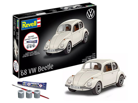 Level 3 Model Kit 1968 Volkswagen Beetle All-Included Kit 1/32 Scale Model by Revell-Revell-ModelCars.com