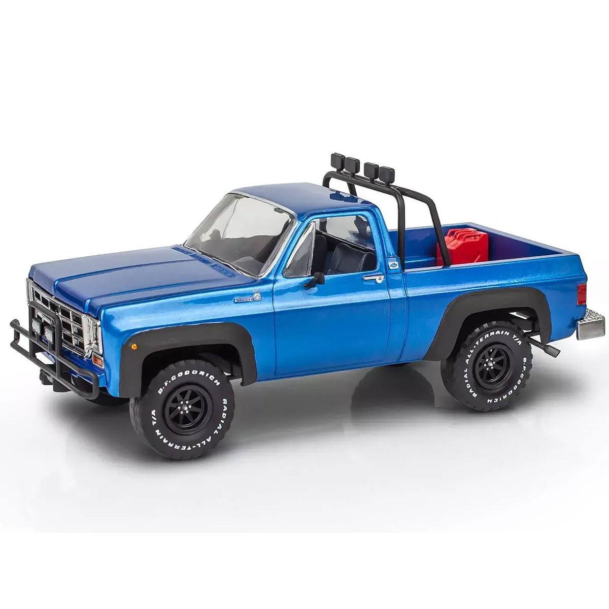 Level 3 Model Kit 1978 Chevrolet Off-Road 4x4 Pickup Truck and "Malibu Grand Prix" Virage with Trailer "Fantasy Formula" 1/25 Scale Model by Revell-Revell-ModelCars.com