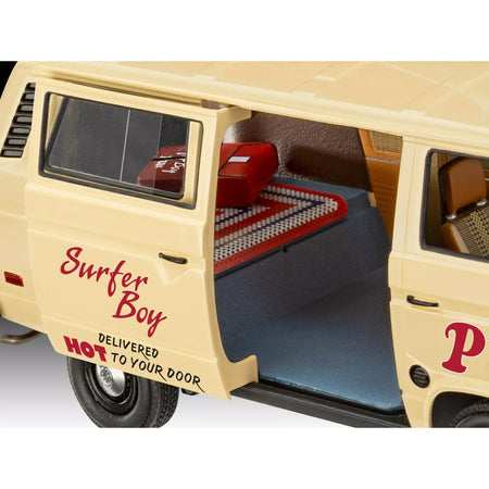 Level 3 Model Kit Argyle’s Volkswagen Vanagon "Surfer Boy Pizza" Van "Stranger Things" (2016-Current) TV Series 1/25 Scale Model by Revell-Revell-ModelCars.com