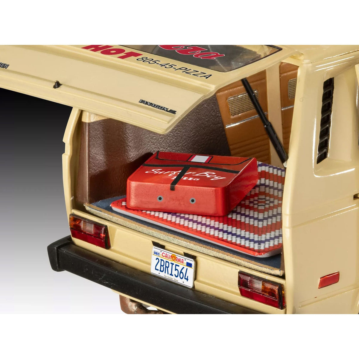 Level 3 Model Kit Argyle’s Volkswagen Vanagon "Surfer Boy Pizza" Van "Stranger Things" (2016-Current) TV Series 1/25 Scale Model by Revell-Revell-ModelCars.com