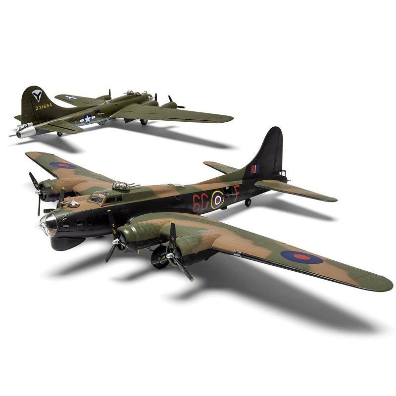 Level 3 Model Kit Boeing B-17G/Fortress Mk.III Aircraft with 2 Scheme Options 1/72 Plastic Model Kit by Airfix-Airfix-ModelCars.com