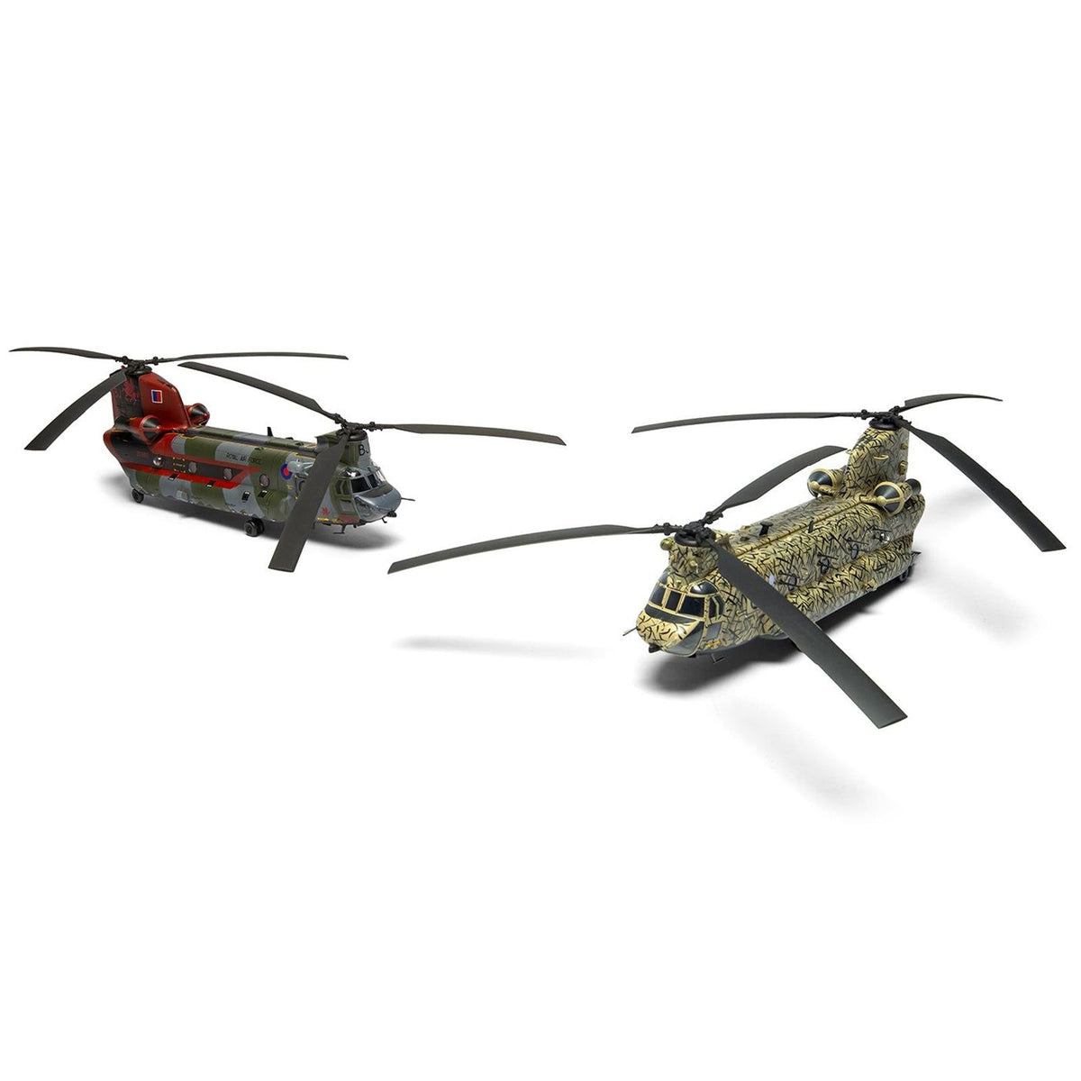 Level 3 Model Kit Boeing Chinook HC.1 (Late Production) Helicopter with 2 Scheme Options 1/72 Plastic Model Kit by Airfix-Airfix-ModelCars.com