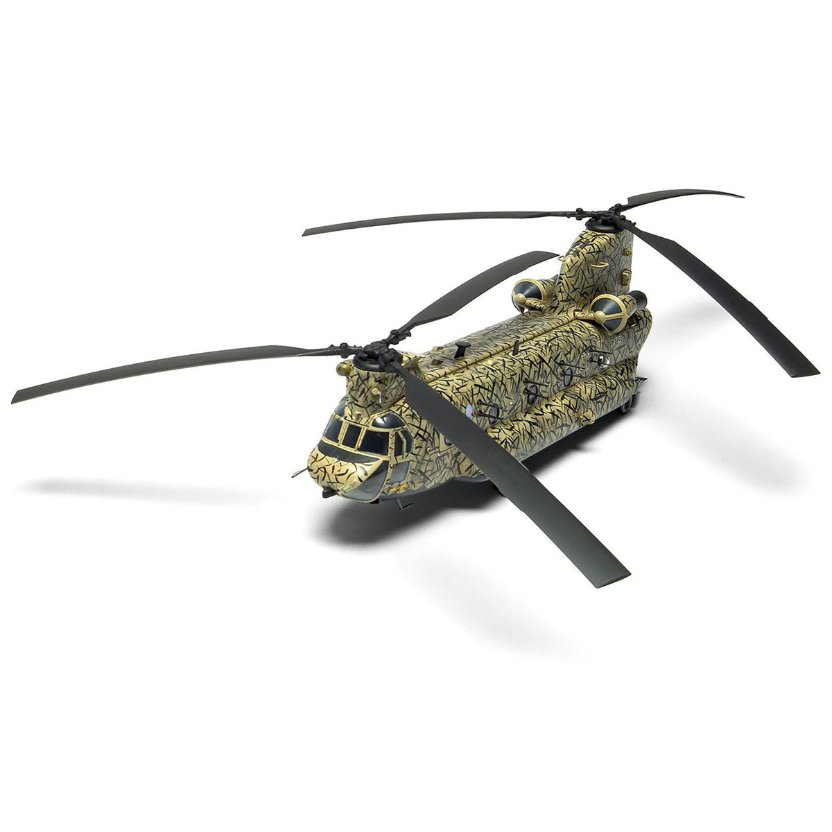Level 3 Model Kit Boeing Chinook HC.1 (Late Production) Helicopter with 2 Scheme Options 1/72 Plastic Model Kit by Airfix-Airfix-ModelCars.com