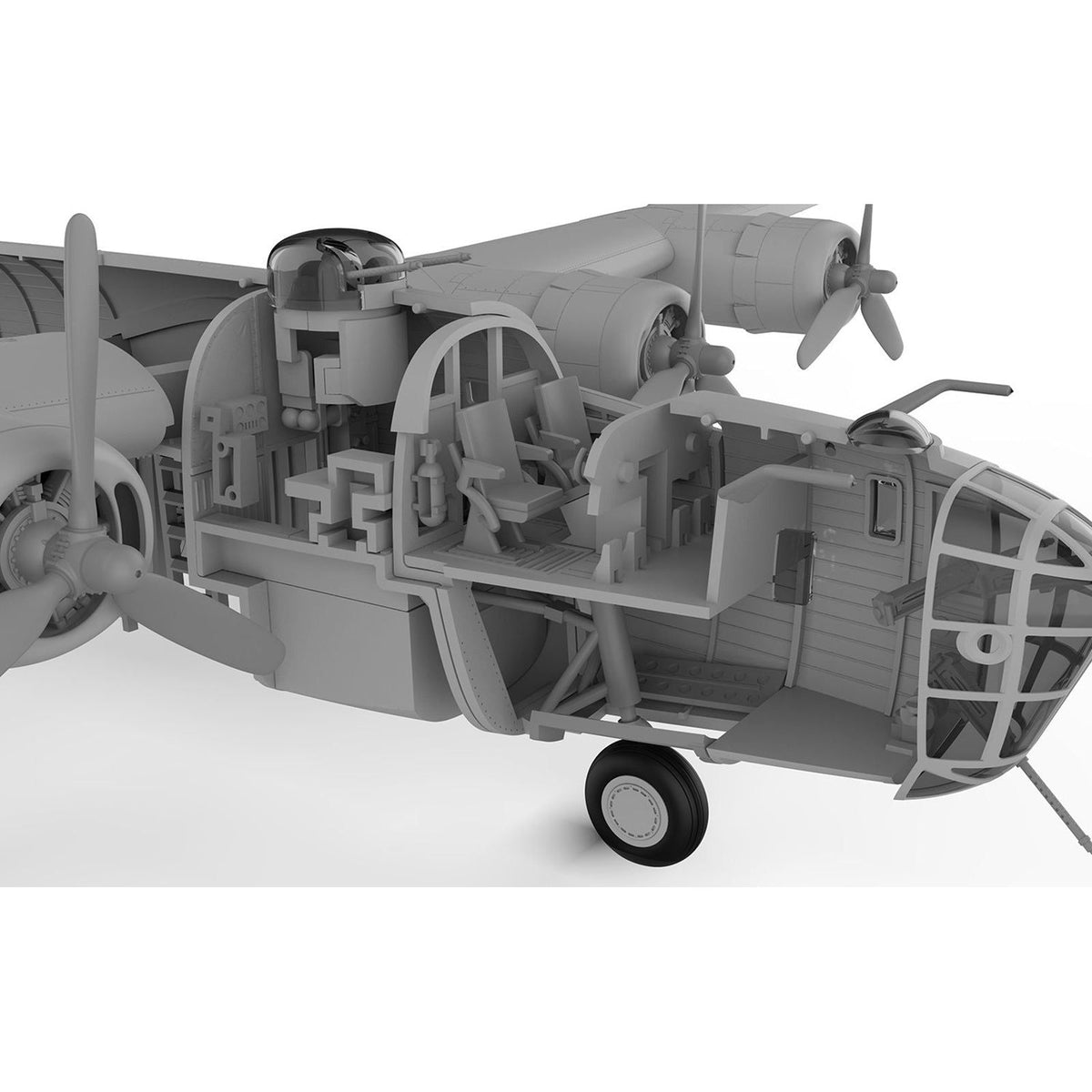 Level 3 Model Kit Consolidated B-24D Liberator Bomber Aircraft with 2 Scheme Options 1/72 Plastic Model Kit by Airfix-Airfix-ModelCars.com