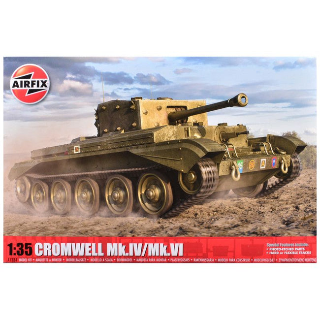 Level 3 Model Kit Cromwell Mk.IV / Mk.VI Cruiser Tank with 2 Scheme Options 1/35 Plastic Model Kit by Airfix - Airfix - ModelCars.com