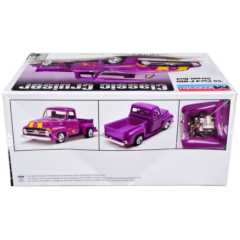 Level 4 Model Kit 1955 Ford F-100 Street Rod Pickup Truck "Classic Cruiser" 1/24 Scale Model by Revell-Revell-ModelCars.com