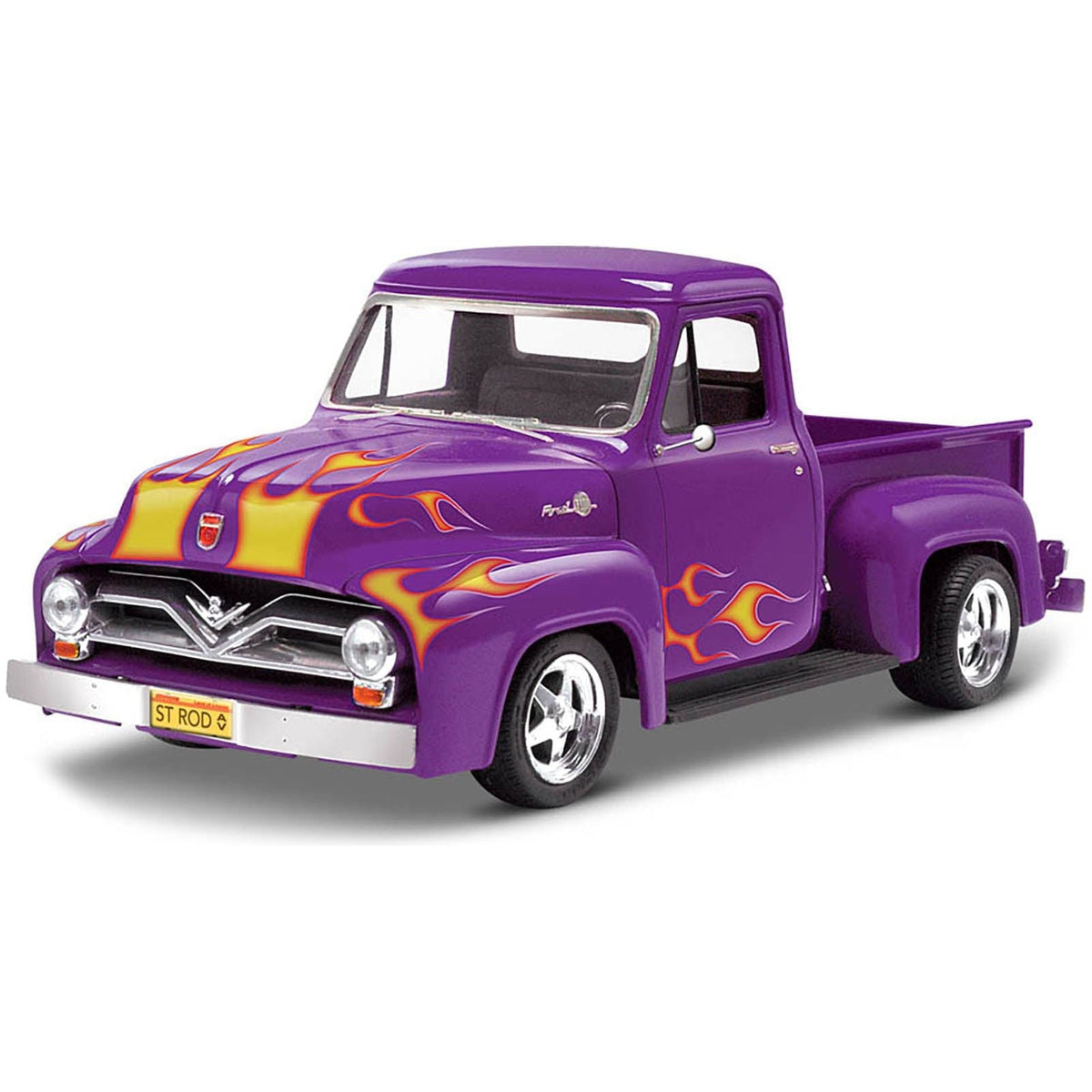 Level 4 Model Kit 1955 Ford F-100 Street Rod Pickup Truck "Classic Cruiser" 1/24 Scale Model by Revell-Revell-ModelCars.com