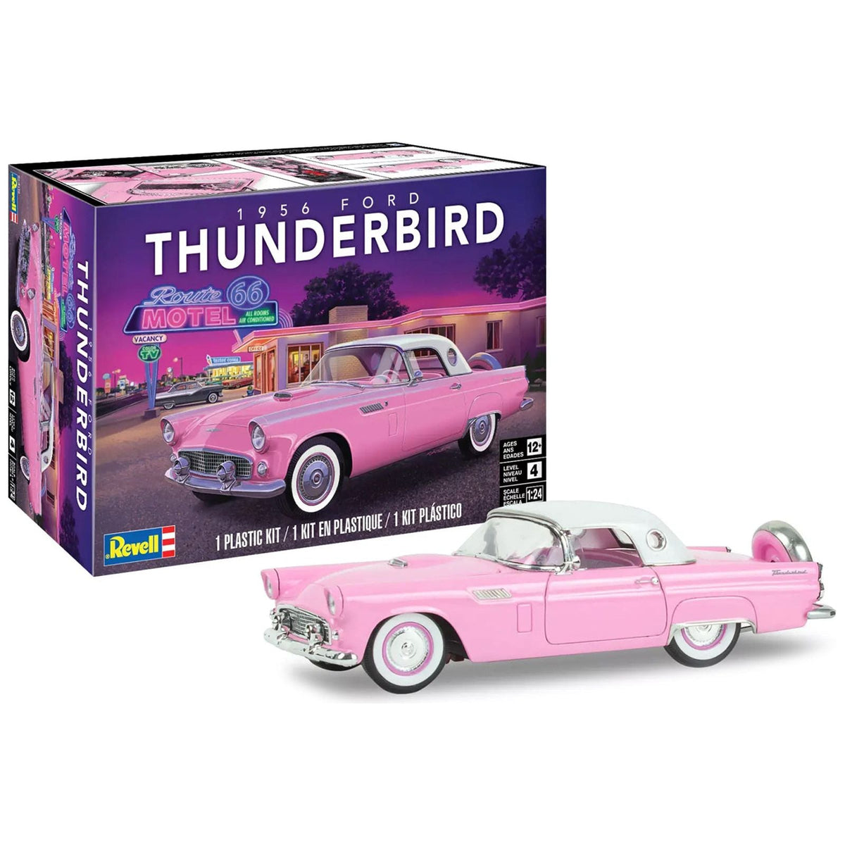 Level 4 Model Kit 1956 Ford Thunderbird 1/24 Scale Model by Revell-Revell-ModelCars.com