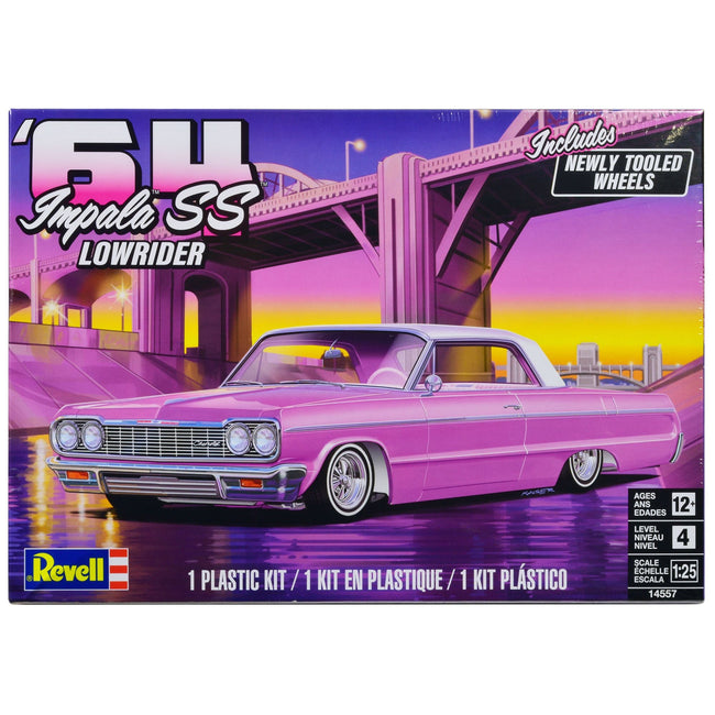 Level 4 Model Kit 1964 Chevrolet Impala SS Lowrider 1/25 Scale Model by Revell-Revell-ModelCars.com