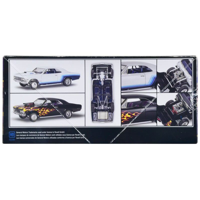 Level 4 Model Kit 1966 Chevrolet Malibu SS 2-in-1 Kit 1/24 Scale Model by Revell-Revell-ModelCars.com