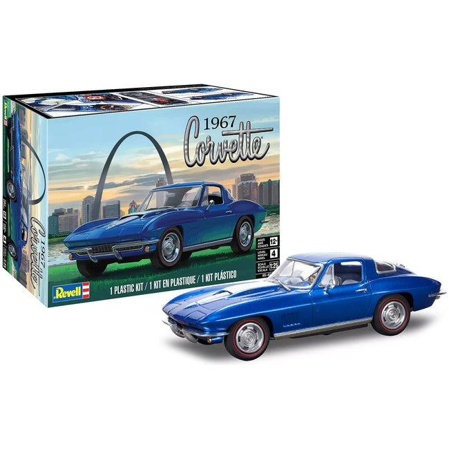 Level 4 Model Kit 1967 Chevrolet Corvette Sport Coupe 1/25 Scale Model by Revell-Revell-ModelCars.com