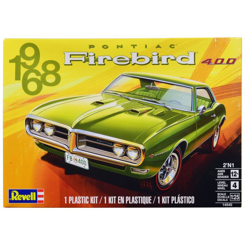 Level 4 Model Kit 1968 Pontiac Firebird 400 2 - in - 1 Kit 1/25 Scale Model by Revell - Revell - ModelCars.com