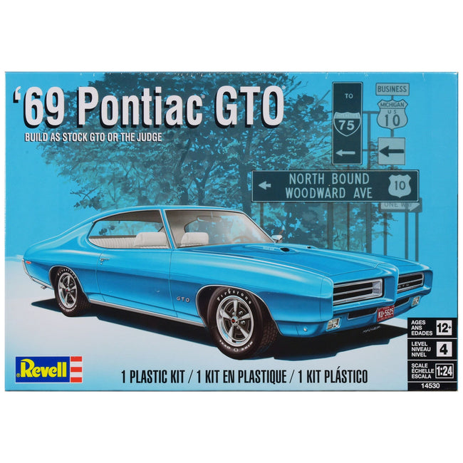 Level 4 Model Kit 1969 Pontiac GTO 2-in-1 Kit 1/24 Scale Model by Revell-Revell-ModelCars.com