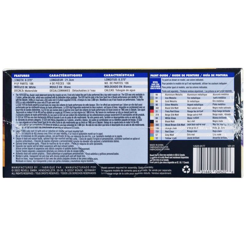 Level 4 Model Kit 1970 Buick GSX 2 - in - 1 Kit 1/24 Scale Model by Revell - Revell - ModelCars.com