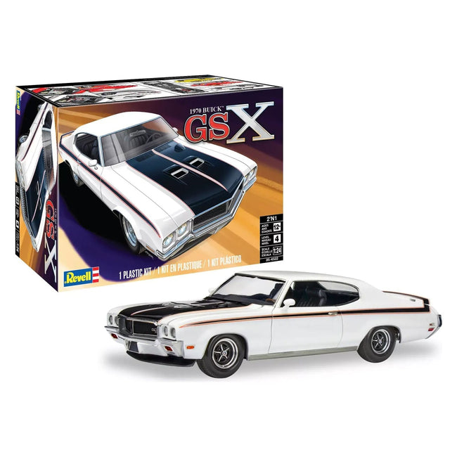 Level 4 Model Kit 1970 Buick GSX 2-in-1 Kit 1/24 Scale Model by Revell-Revell-ModelCars.com