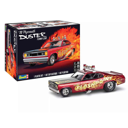 level-4-model-kit-1970-plymouth-duster-funny-car-1-24-scale-model-by-revell-Revell-ModelCars.com