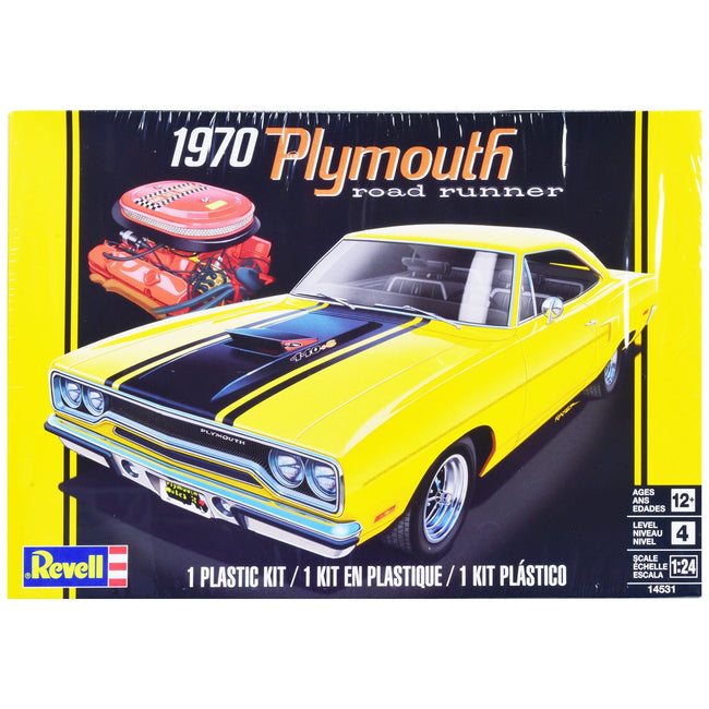 Level 4 Model Kit 1970 Plymouth Road Runner 1/24 Scale Model by Revell-Revell-ModelCars.com