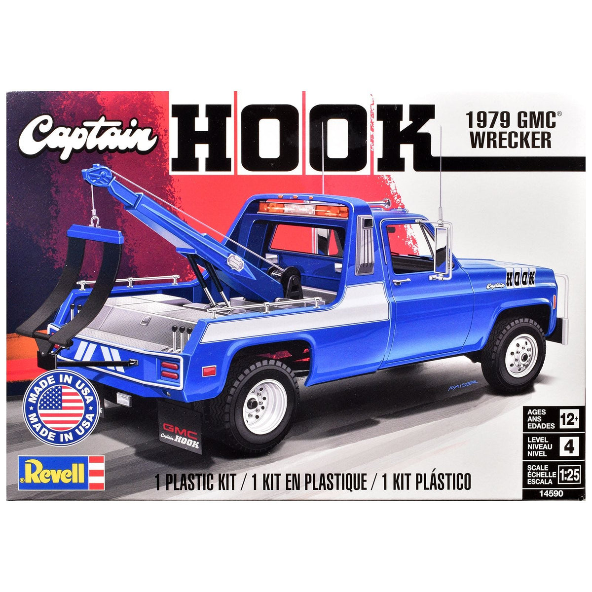 Level 4 Model Kit 1979 GMC Wrecker Tow Truck "Captain Hook" 1/25 Scale Model by Revell-Revell-ModelCars.com