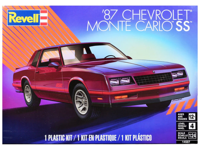 Level 4 Model Kit 1987 Chevrolet Monte Carlo SS 1/24 Scale Model by Revell-Revell-ModelCars.com