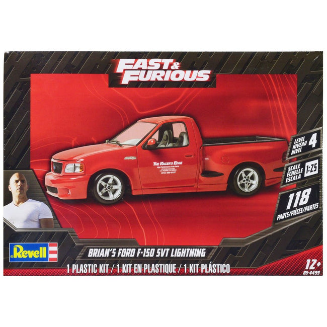 Level 4 Model Kit Brian’s Ford F-150 SVT Lightning Pickup Truck "Fast and Furious" 1/25 Scale Model by Revell-Revell-ModelCars.com