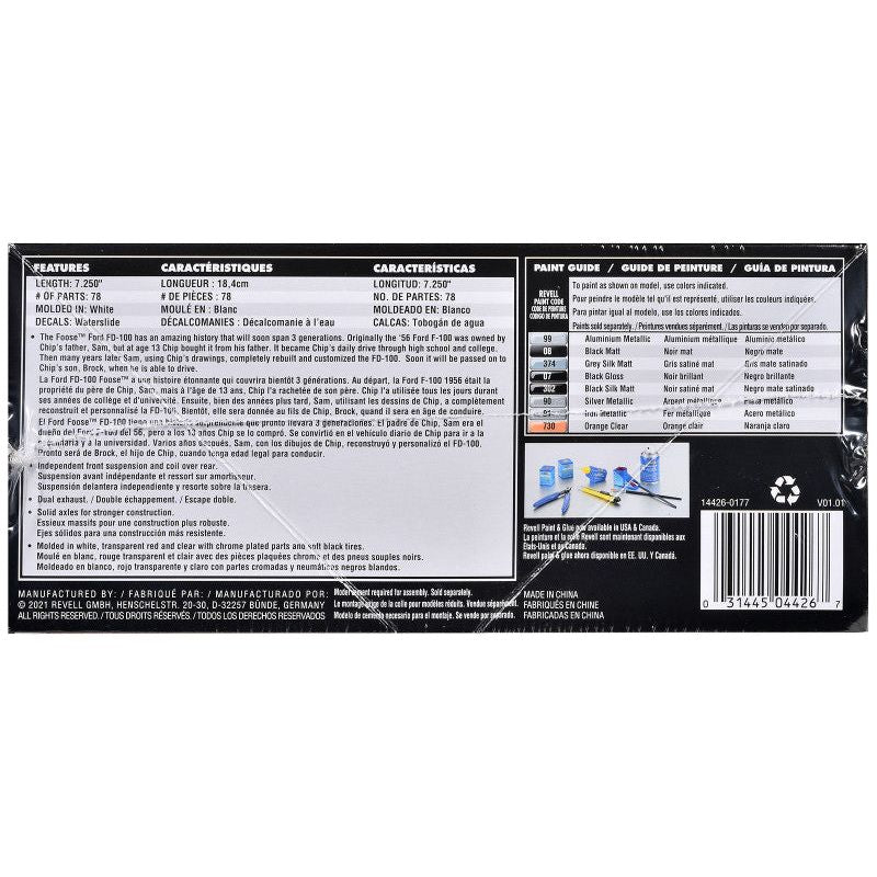 Level 4 Model Kit Ford FD - 100 Pickup Truck "Foose" 1/25 Scale Model by Revell - Revell - ModelCars.com