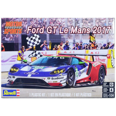 Level 4 Model Kit Ford GT "24 Hours of Le Mans" (2017) 1/24 Scale Model by Revell-Revell-ModelCars.com